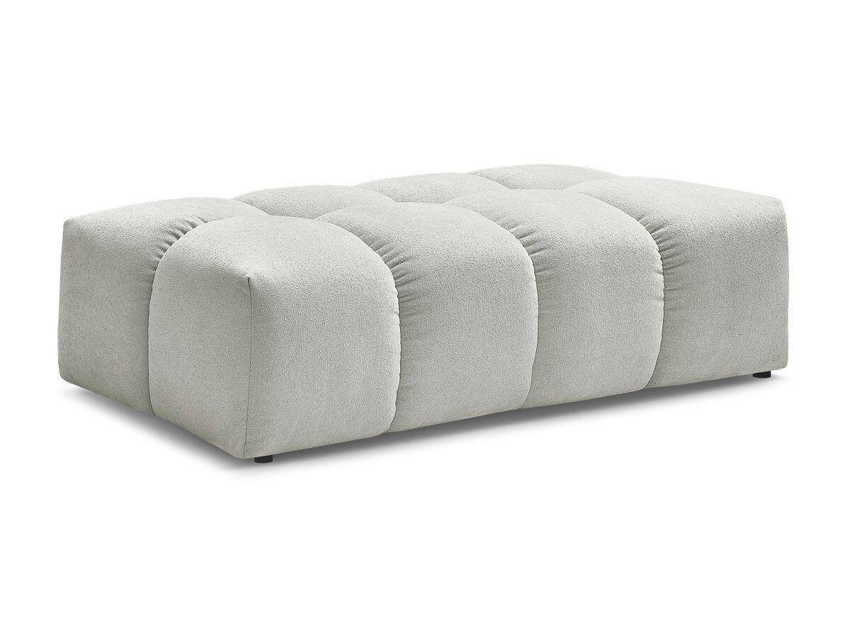 HOCKER EVEREST Struktur Hellgrau  - Hellgrau/Schwarz, MODERN, Kunststoff/Textil (140/70/40cm)