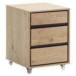 ROLLCONTAINER Asteiche furniert, massiv Eiche Bianco  - Eiche Bianco, KONVENTIONELL, Holz/Holzwerkstoff (45/55/50cm) - Linea Natura