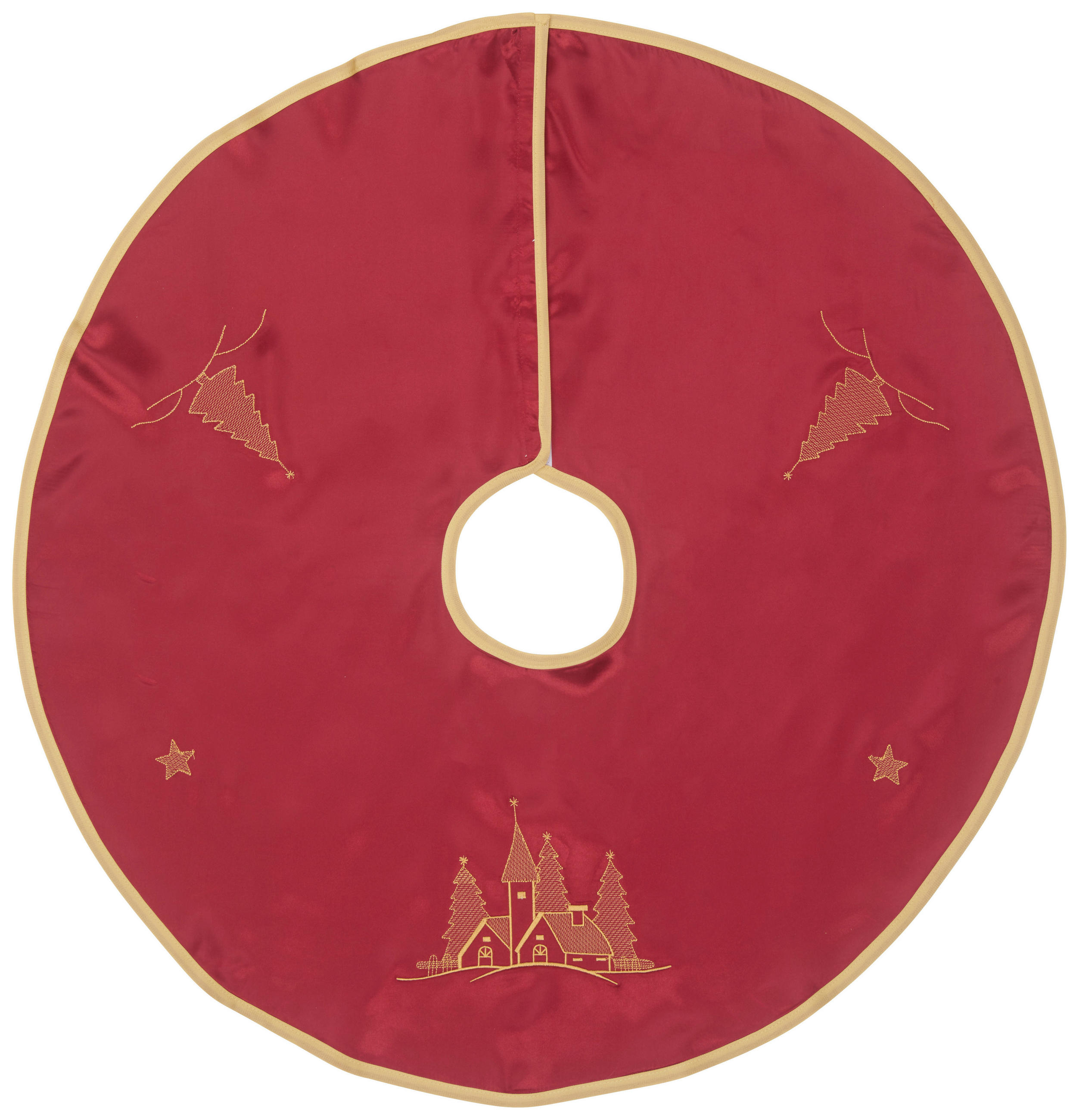CHRISTBAUMDECKE Bordeaux  - Bordeaux, Basics, Textil (90cm) - X-Mas