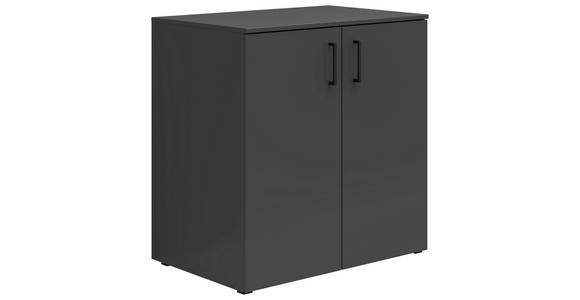 KOMMODE , 80/83/52 cm,  - Anthrazit/Schwarz, MODERN, Holzwerkstoff/Kunststoff (80/83/52cm) - Carryhome