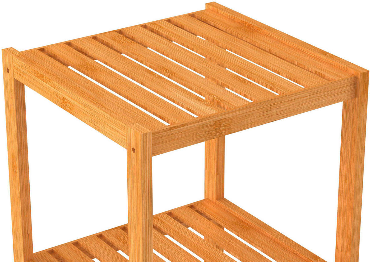 BADEZIMMERREGAL 34/33/140 cm  - Braun, Natur, Holz (34/33/140cm) - Carryhome