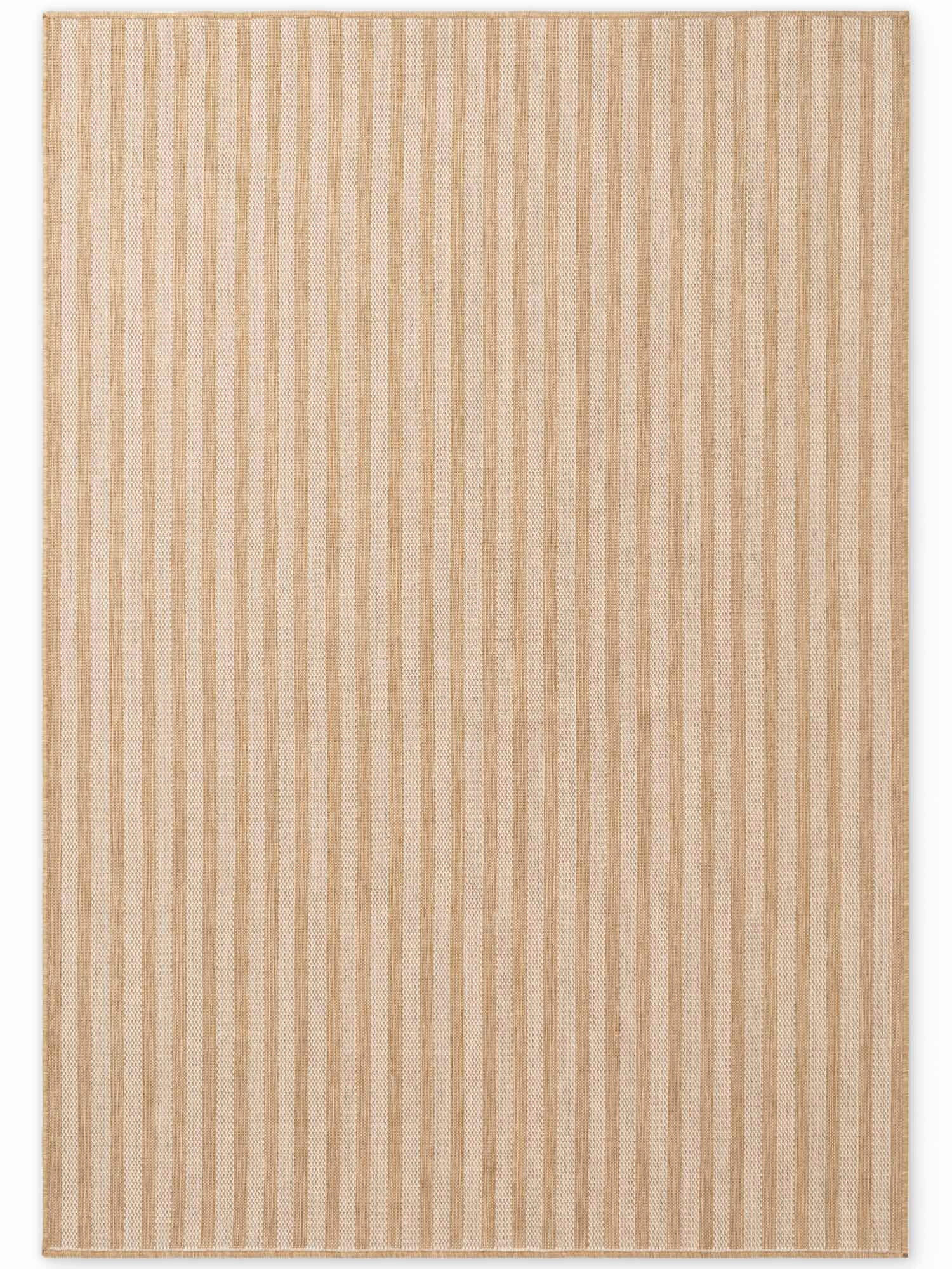 FLACHWEBETEPPICH 200/300 cm Haringey Weiß, Sandfarben rechteckig  - Sandfarben/Weiß, Design, Kunststoff (200/300cm)