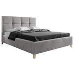 POLSTERBETT Lattenrost, Bettkasten Grau 140/200 cm  - Buchefarben/Grau, KONVENTIONELL, Holz/Textil (140/200cm) - Carryhome