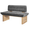 SITZBANK 120/87/67 cm Webstoff Hellgrau  - Eichefarben/Hellgrau, KONVENTIONELL, Textil (120/87/67cm) - James Wood