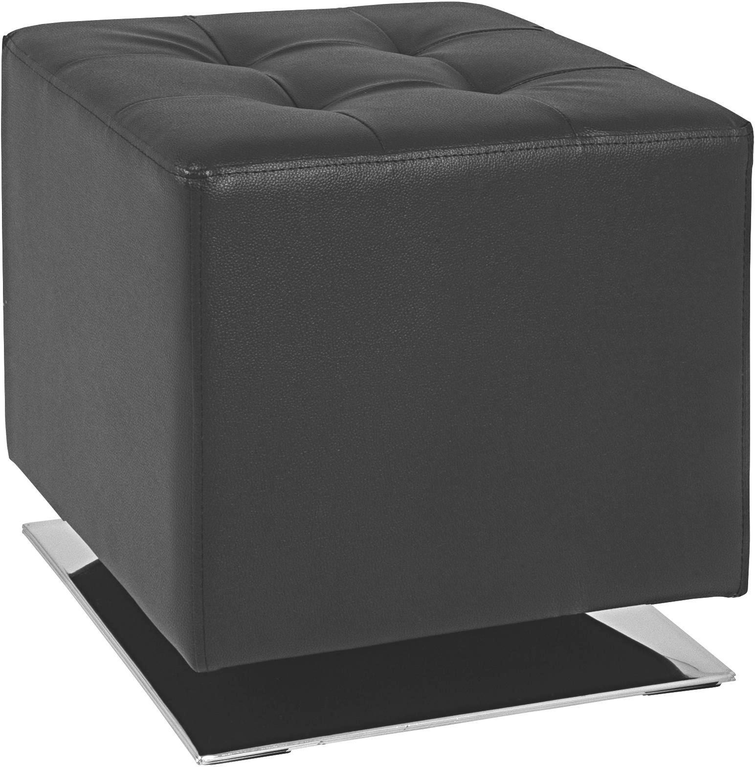 Sitzwürfel in Textil Schwarz