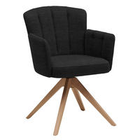 ARMLEHNSTUHL Struktur  - Wildeiche/Anthrazit, Design, Holz/Textil (58/83/62cm) - Venjakob