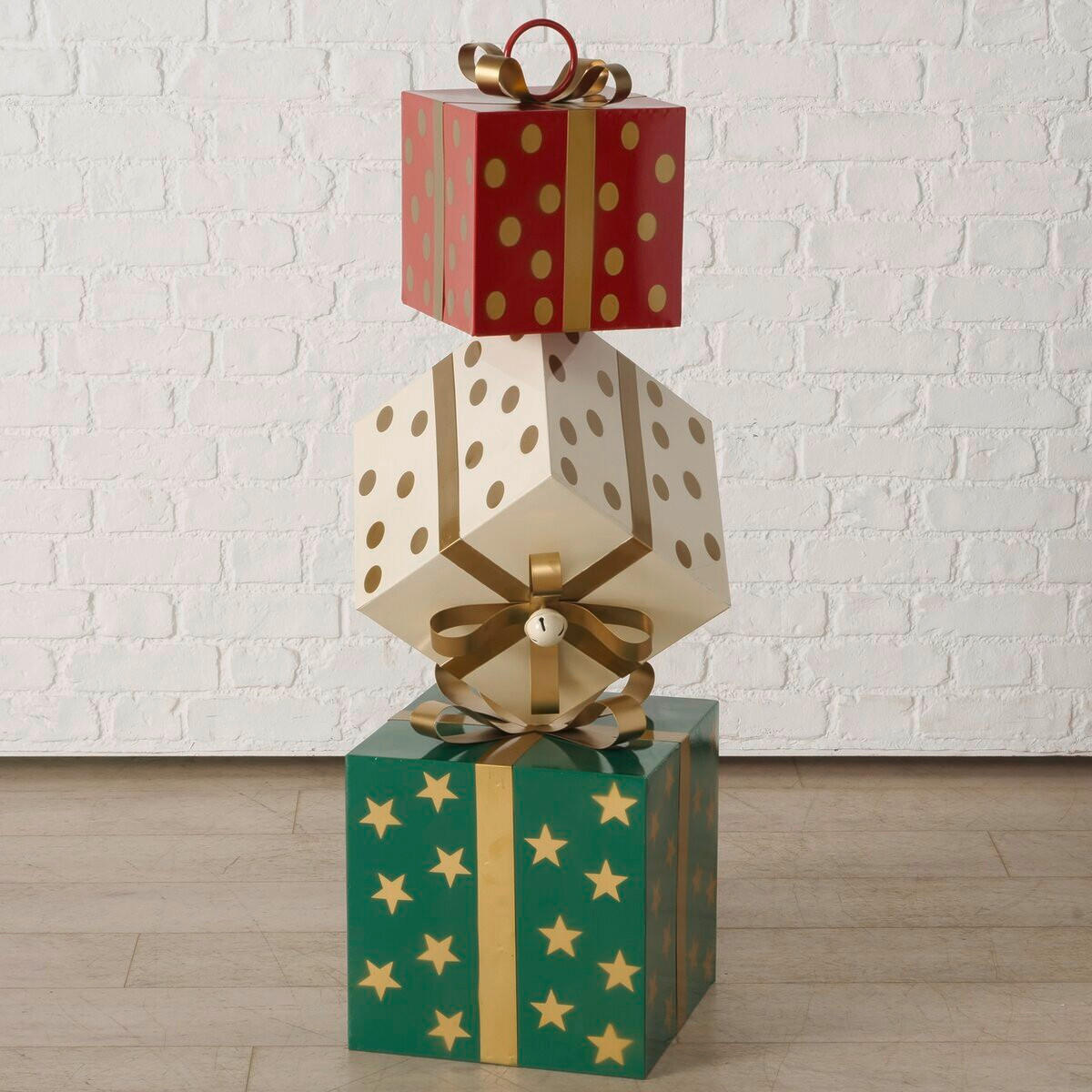 DEKOGESCHENKBOX - Rot/Goldfarben, Basics, Metall (33/33/110cm)