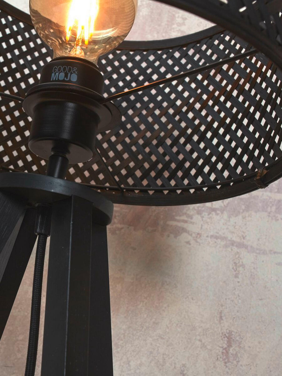 GOLVLAMPA GOOD&MOJO  50/50/145 cm    - svart, Trend (50/50/145cm) - Good & Mojo