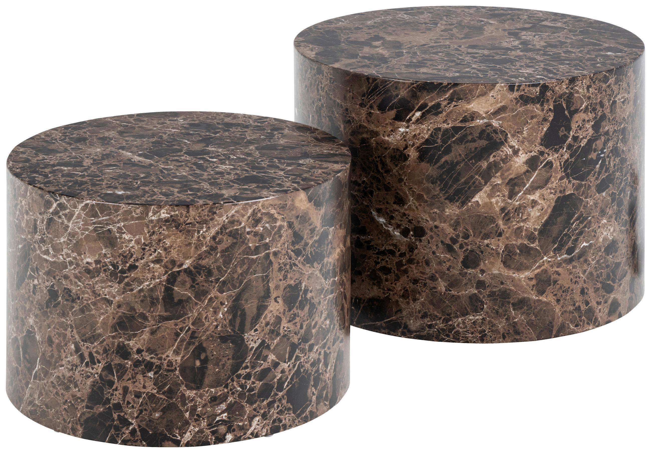 COUCHTISCHSET in Holzwerkstoff 50/58/50/58/33/40 cm  - Schwarz/Braun, Design, Holzwerkstoff (50/58/50/58/33/40cm)