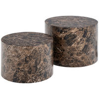 COUCHTISCHSET in Holzwerkstoff 50/58/50/58/33/40 cm  - Schwarz/Braun, Design, Holzwerkstoff (50/58/50/58/33/40cm)