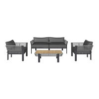 VRTNI SET   jeklo    antracit, siva    - siva/antracit, Trendi, kovina/tekstil (190/74/72,5cm) - Ambia Garden