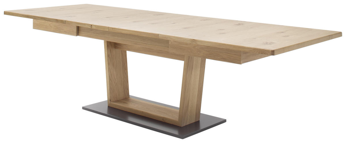 MATBORD i trä, trämaterial 180-280/100/77 cm   - svart/ekfärgad, Design, trämaterial/trä (180-280/100/77cm) - Livetastic