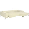 ECKSOFA  in Chenille Creme  279/222 cm  - Creme/Schwarz, KONVENTIONELL, Kunststoff/Textil (279/222cm) - Hom`in
