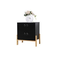 KOMMODE  in 50/55/35 cm  - Schwarz/Naturfarben, Design, Holz/Holzwerkstoff (50/55/35cm) - Livetastic