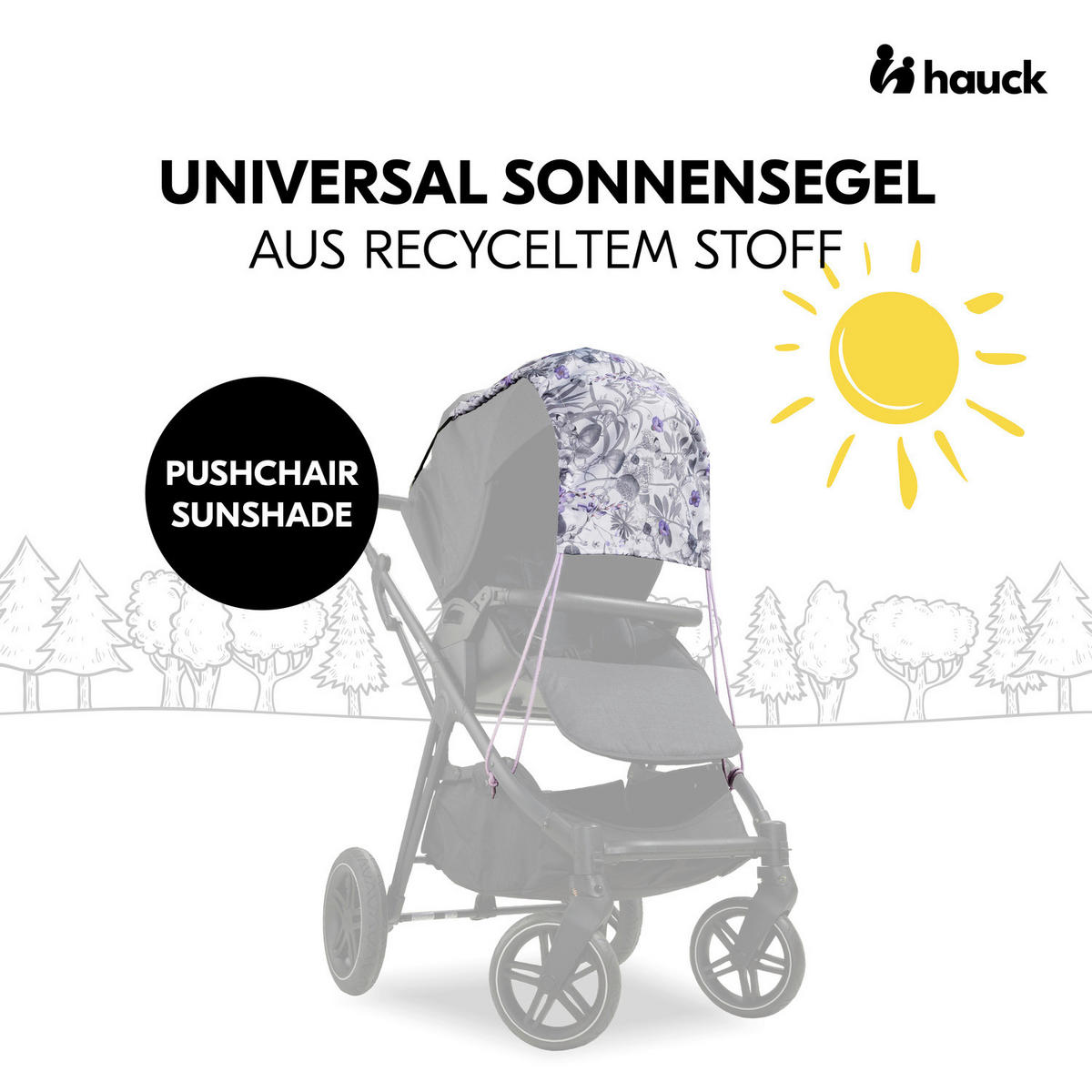 SONNENSEGEL  - Grau, Basics, Textil (46 / 32/0.3/63cm) - Hauck