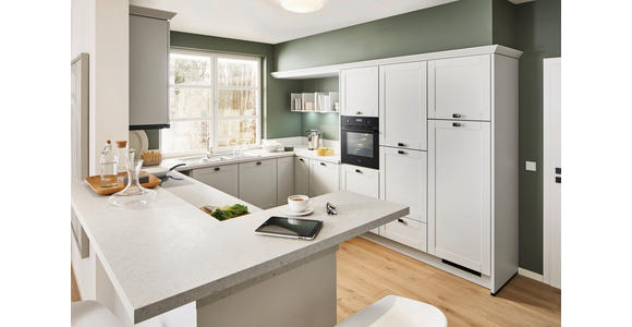 EINBAUKÜCHE   - Hellgrau, Design, Holzwerkstoff - Xora