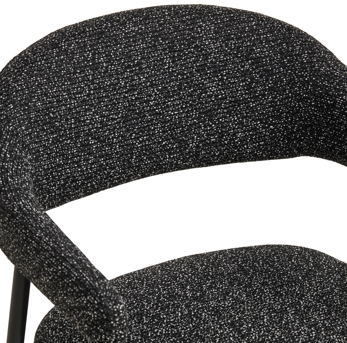 ARMLEHNSTUHL  in Eisen Webstoff  - Dunkelgrau/Schwarz, MODERN, Textil/Metall (61/79/59cm) - MID.YOU