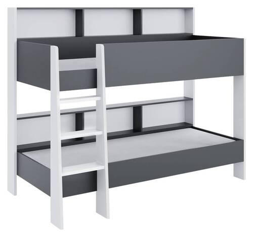 ETAGENBETT - Anthrazit/Weiß, KONVENTIONELL, Holzwerkstoff (90/200cm) - MID.YOU