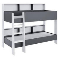 ETAGENBETT - Anthrazit/Weiß, KONVENTIONELL, Holzwerkstoff (90/200cm) - MID.YOU