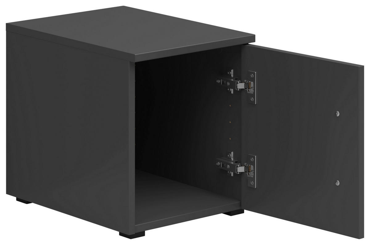 AUFSATZSCHRANK 30/35/40 cm   - Schwarz/Graphitfarben, Modern, Holzwerkstoff/Kunststoff (30/35/40cm) - Carryhome