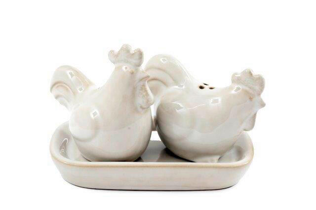 ASZTALIFŰSZERTARTÓ-SZETT - magasfényű fehér, Basics, kerámia (13/7/7cm)