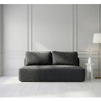 SCHLAFSOFA FREDO Bouclé Dunkelgrau  inkl.  - Dunkelgrau/Schwarz, Design, Kunststoff/Textil (212/93/100cm) - MID.YOU
