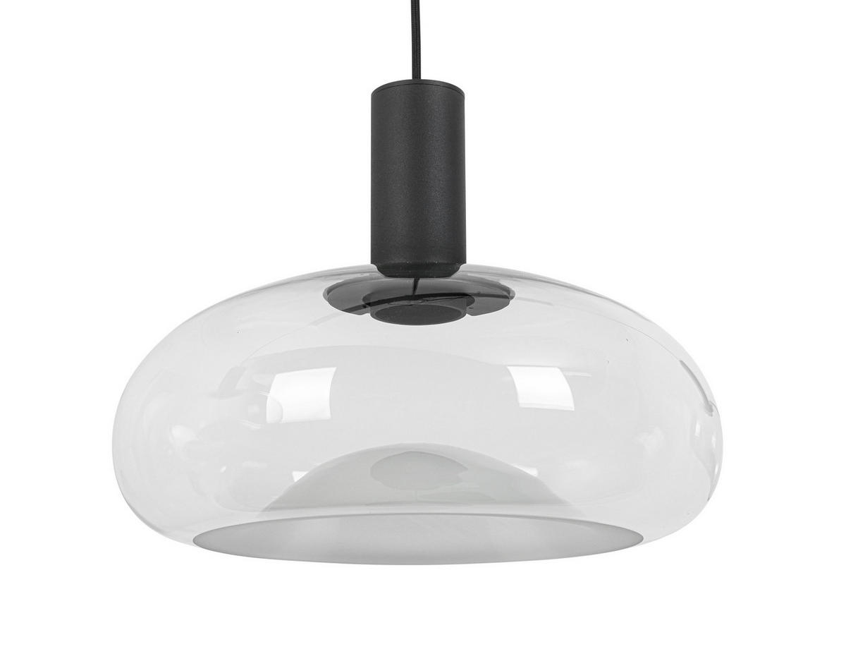 HÄNGELEUCHTE Lune 135,5/37/183 cm   - Schwarz, Design, Glas/Metall (135,5/37/183cm) - Dieter Knoll