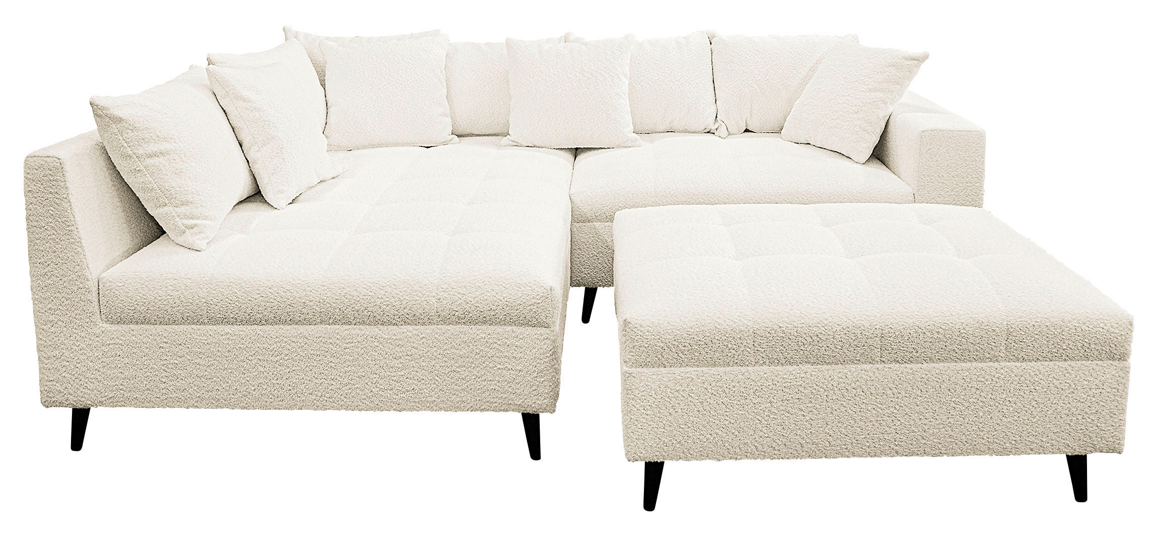 MID.YOU ROHOVÁ SEDAČKA, textil, bílá