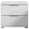 NACHTSCHRANK 46/43/42 cm  - Alufarben/Weiß, KONVENTIONELL, Holzwerkstoff/Kunststoff (46/43/42cm) - Boxxx