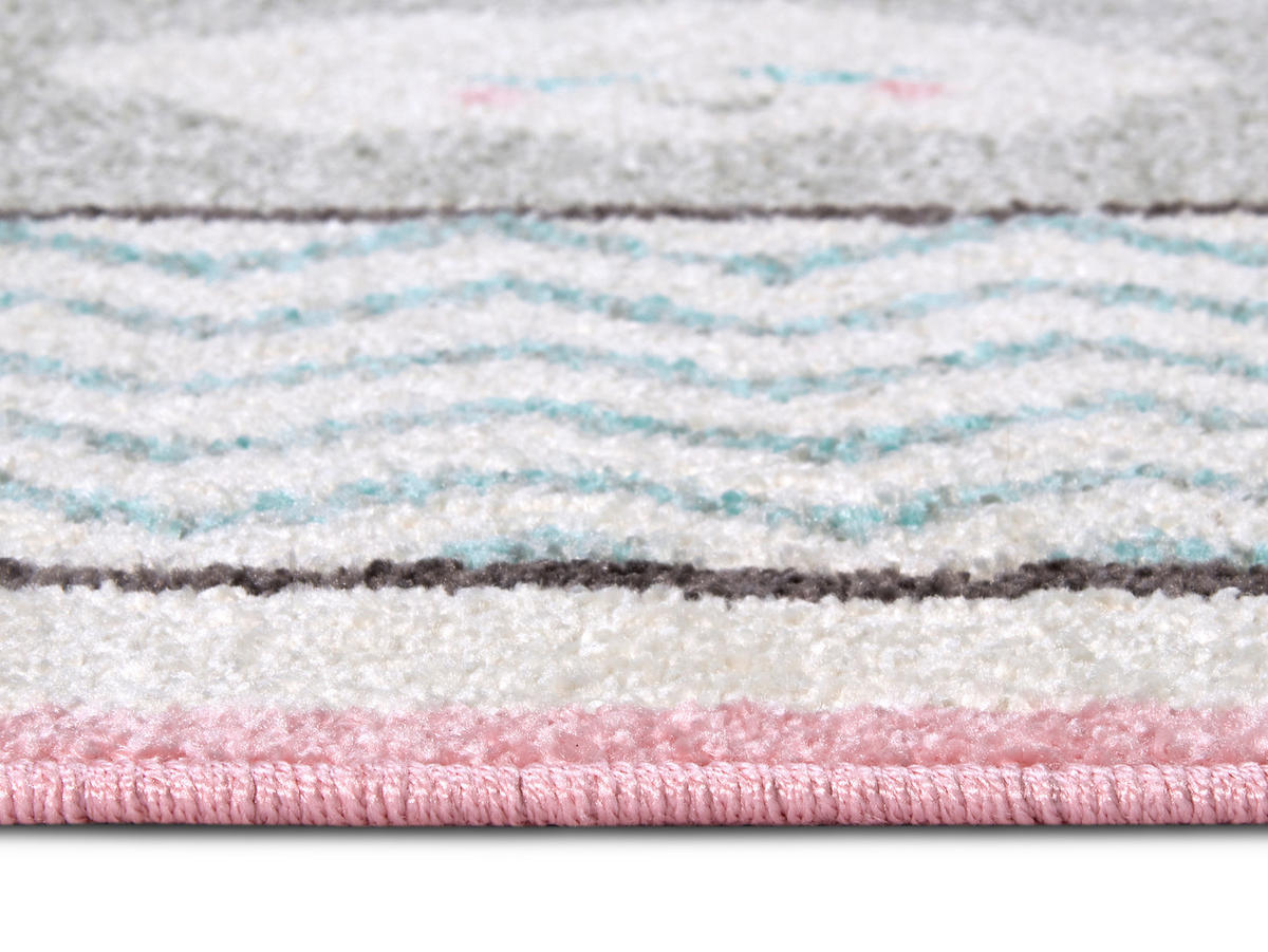 KINDERTEPPICH 120/170 cm Adventures  - Hellrosa/Creme, Design, Kunststoff/Textil (120/170cm)