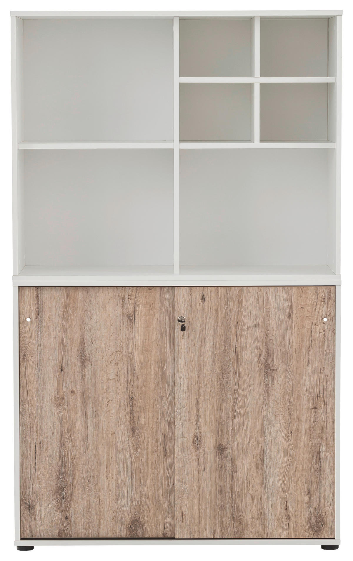 AKTENSCHRANK 100,1/167,2/41 cm  - Wildeiche/Weiß, MODERN, Holzwerkstoff (100,1/167,2/41cm) - MID.YOU