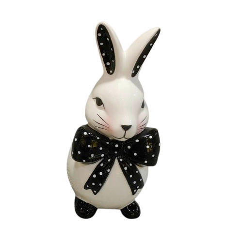 DEKOHASE - Schwarz/Weiß, LIFESTYLE, Keramik (7,4/15/6,6cm)