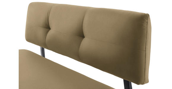 SITZBANK 180/86/60 cm in Schwarz, Olivgrün - Schwarz/Olivgrün, MODERN, Textil/Metall (180/86/60cm) - Cantus