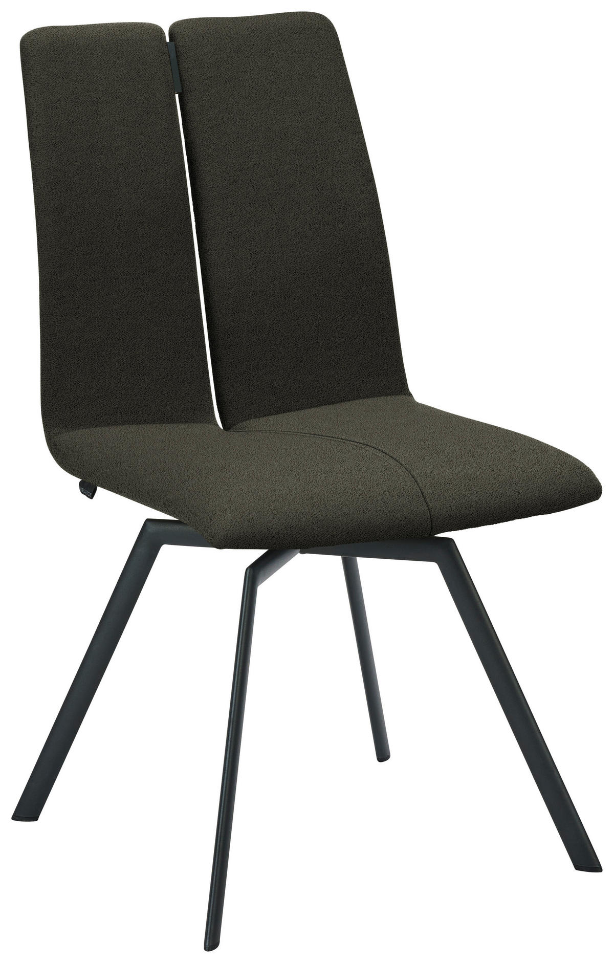 STUHL  Lederauswahl, Stoffauswahl, Typenauswahl Struktur  - Anthrazit/Graubraun, Design, Textil/Metall (50/92/64cm) - Venjakob