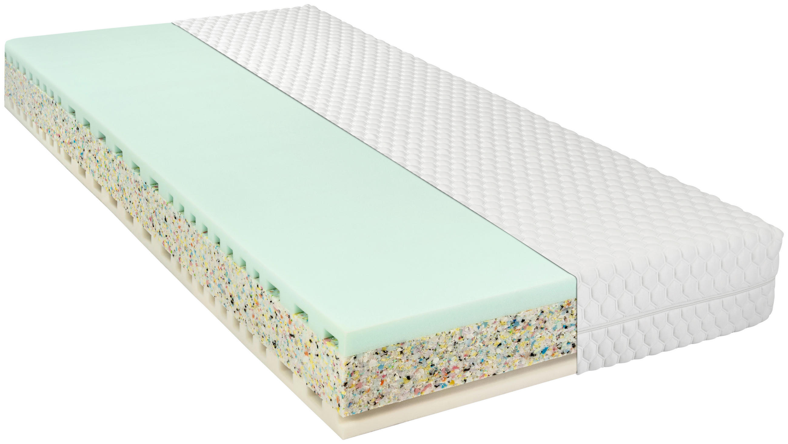 MATRAC Z PUR PENY, 90/200 cm - biela, Basics, textil (90/200cm) - Sleeptex