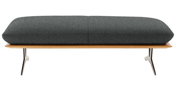 HOCKERBANK in Holz, Textil Grau - Schwarz/Grau, Design, Holz/Textil (150/43/60cm) - Dieter Knoll