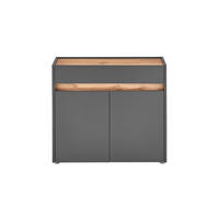 SCHUHSCHRANK Anthrazit, Eiche Wotan  - Anthrazit/Eiche Wotan, Design, Holzwerkstoff/Kunststoff (80/70/40cm) - Modante