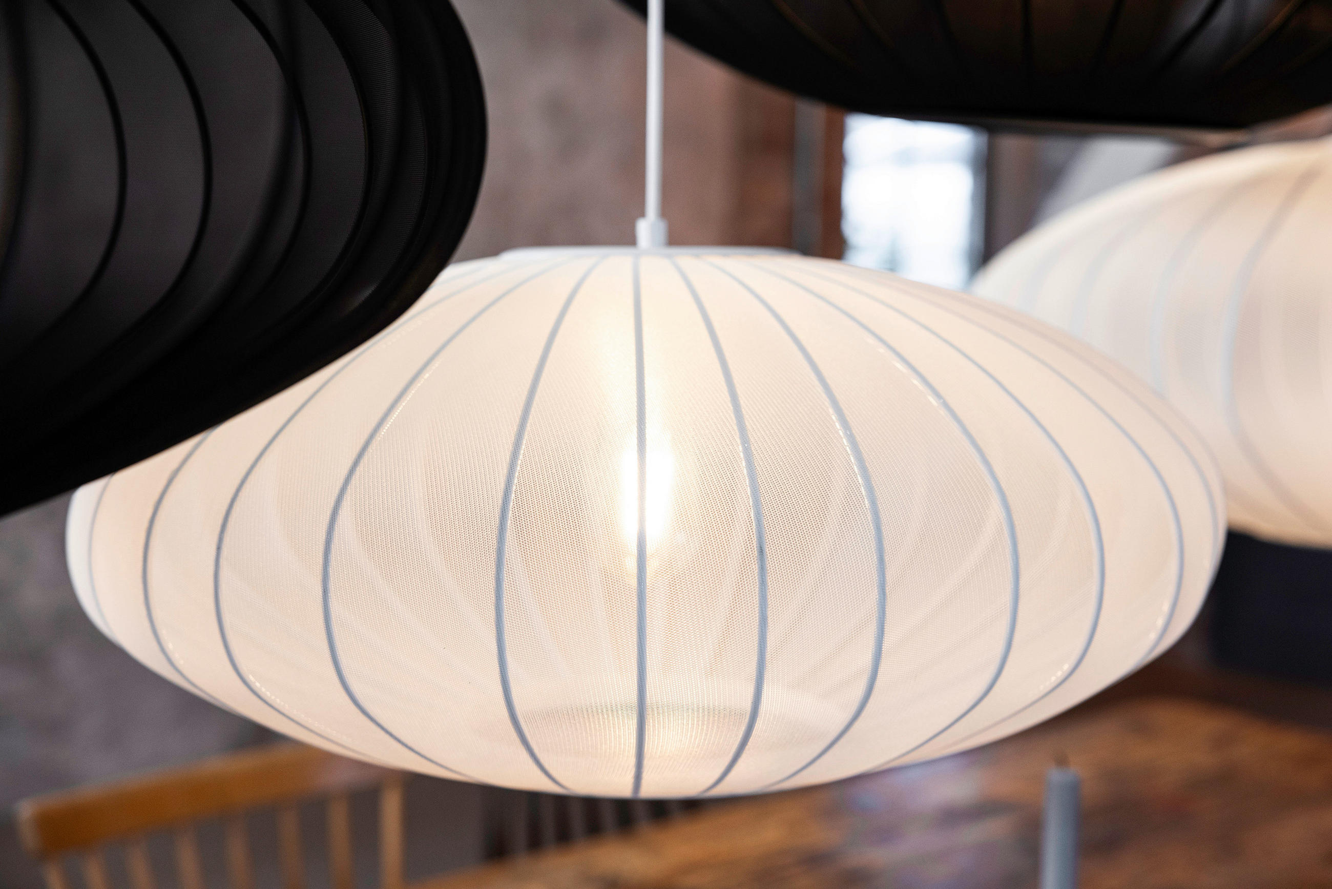 Thumbnail - Markslöjd Pendelleuchte Florence, Weiß, Textil, oval,oval, 60x25x60 cm, höhenverstellbar, Lampen & Leuchten, Innenbeleuc...