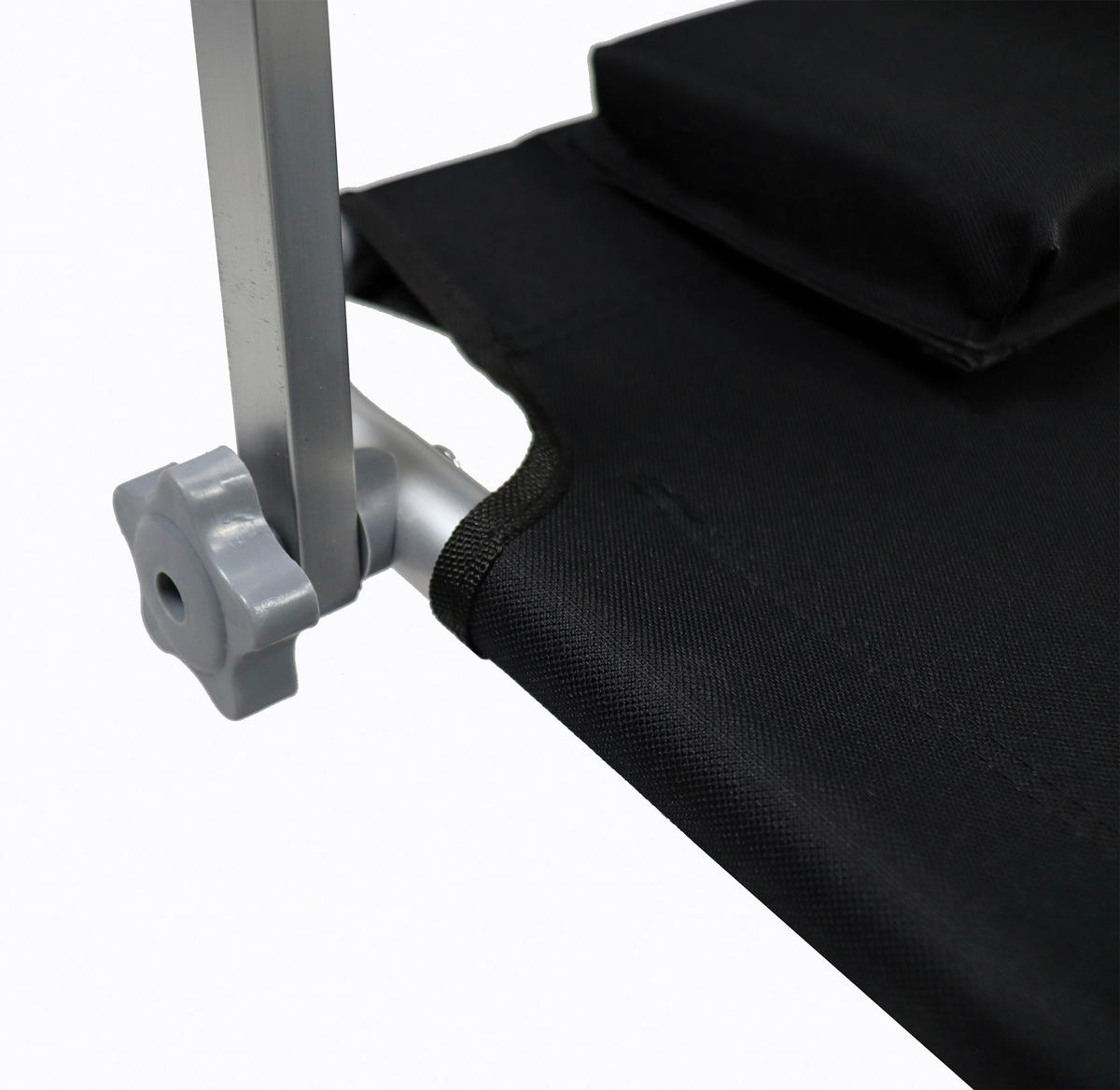GARTENLIEGE 165/16/65 cm  - Schwarz, Basics, Textil/Metall (165/16/65cm) - MID.YOU