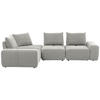 ECKSOFA in Velours Greige  236/326 cm  - Greige/Schwarz, Design, Kunststoff/Textil (236/326cm) - Xora