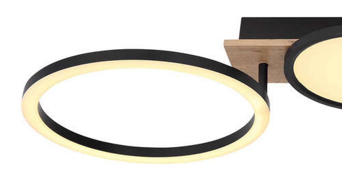 LED-DECKENLEUCHTE 38 W    108,5/30/11 cm  - Dunkelbraun/Opal, Design, Holzwerkstoff/Kunststoff (108,5/30/11cm) - Globo