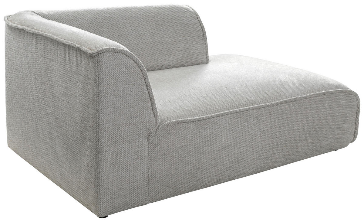 WOHNLANDSCHAFT Flachgewebe Naturfarben  - Schwarz/Naturfarben, Design, Kunststoff/Textil (211/368/165cm) - Lomoco