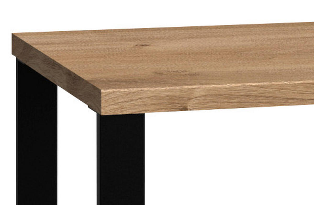 PISAĆI STOL ZA MLADE  boje hrasta  metal, drvni materijal  - boje grafita/boje hrasta, Design, drvni materijal/metal (140/70/74cm) - Hom`in