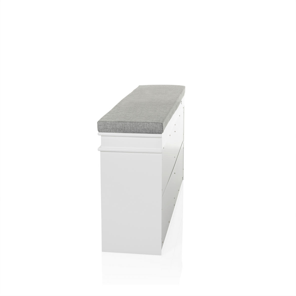 SKOSKÅP  i 104/52/24 cm  - vit/silver, Modern, metall/trämaterial (104/52/24cm) - MID.YOU