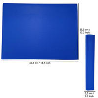 YOGAMATTE - Blau, KONVENTIONELL, Kunststoff (33,5/45,5/5,5cm)