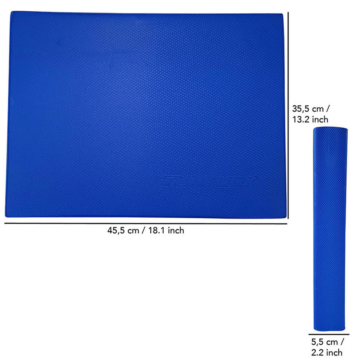 YOGAMATTE - Blau, KONVENTIONELL, Kunststoff (33,5/45,5/5,5cm)