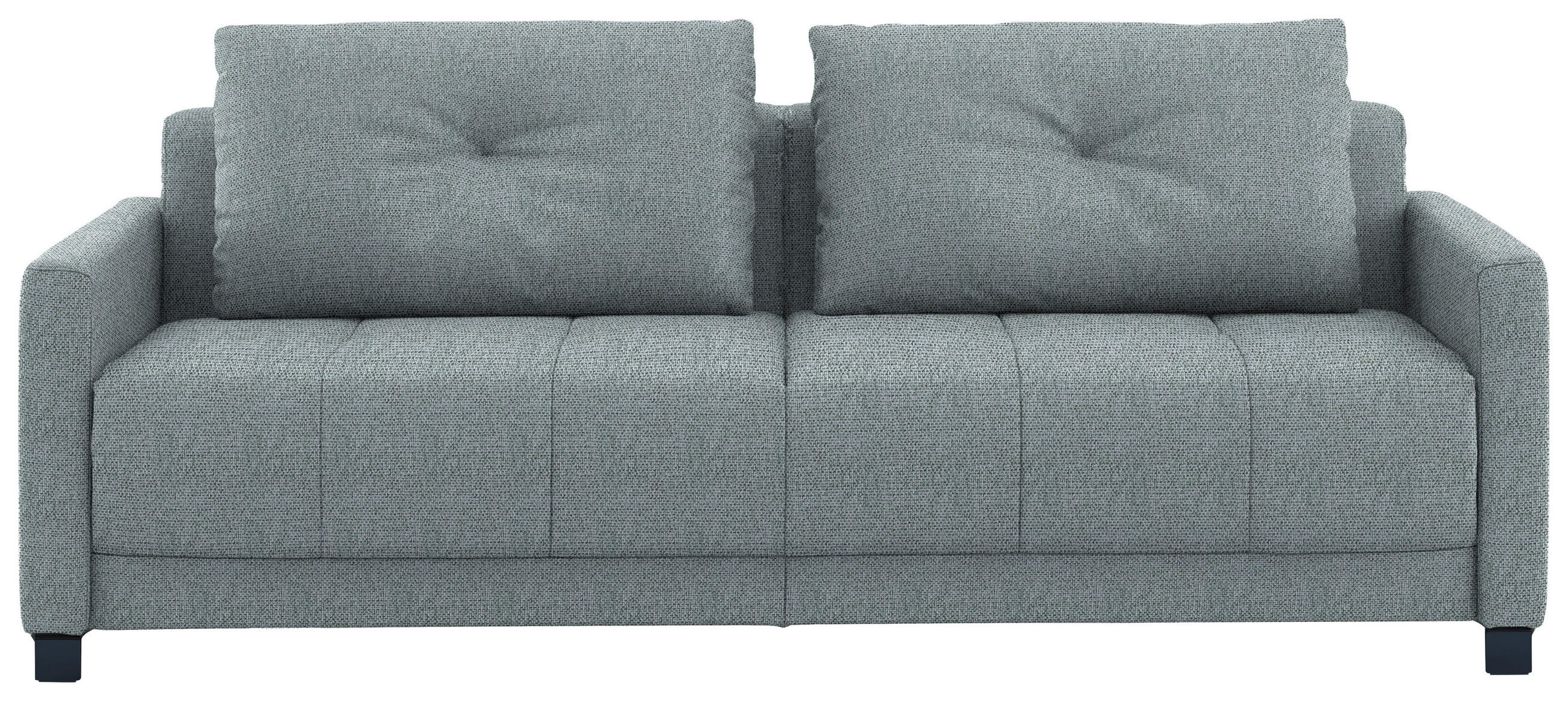 SCHLAFSOFA Flachgewebe Alufarben Stoffauswahl, Schlafen auf Sitzhöhe, Bettfunktion erhältlich, Armteil links, Armteil rechts, haustierfreundlicher Bezug  - Schwarz/Alufarben, Konventionell, Textil/Metall (232/77/116cm) - Dieter Knoll