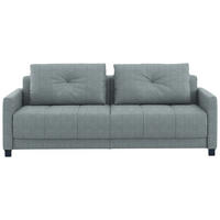 SCHLAFSOFA Flachgewebe Alufarben Stoffauswahl, Schlafen auf Sitzhöhe, Bettfunktion erhältlich, Armteil links, Armteil rechts, haustierfreundlicher Bezug  - Schwarz/Alufarben, Konventionell, Textil/Metall (232/77/116cm) - Dieter Knoll
