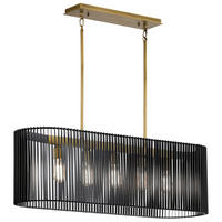 KRONLEUCHTER   - Messingfarben/Schwarz, Basics, Metall (101/30,5/45cm) - Elstead Lighting