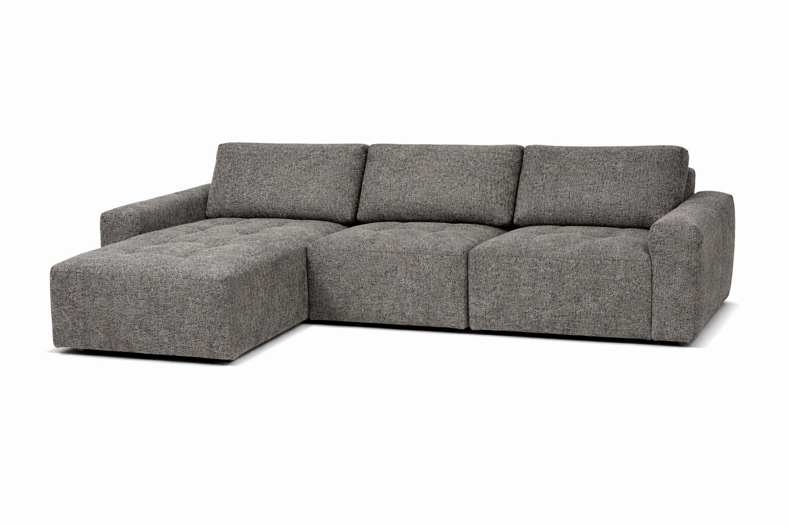 ECKSOFA MAZA in Grau  179/316 cm  - Schwarz/Grau, Design, Textil (179/316cm) - Livetastic